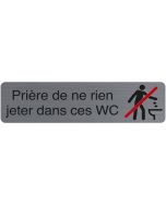 Plaque adhésive de signalisation - Prière de ne rien jeter dans ces WC : EXACOMPTA image