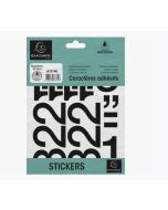 Pochette de Chiffres adhésifs de 0 à 9 - 50 mm - Noir : EXACOMPTA image