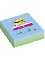 POST-IT Bloc-note adhésif - Ligné - Assortiment - 101 x 101 mm Super Sticky Lot de 3