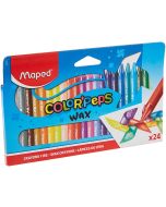 Lot de 24 Crayons à la cire Color'Peps Wax - 5 mm - Assortiment : MAPED Visuel