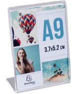 Porte-Nom - Chevalet incliné - Vertical - A9 - Cristal : EXACOMPTA Office image