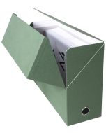Boîte de classement Papier toilé - Dos 120 mm - Vert : EXACOMPTA Photo