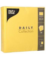 Photo Lot de 50 serviettes de table unies - Jaune PAP STAR Restaurant 14229