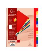 Jeu de 12 Intercalaires mensuels PP - Janvier à décembre - 245 x 297 mm EXACOMPTA