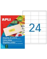 Photo Étiquettes adresses Vert fluo 70 x 35 mm AGIPA 100766