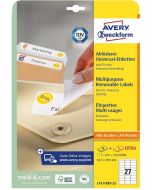 Étiquettes amovibles - Blanc - 63,5 x 29,6 mm AVERY Ecologique Lot de 810 