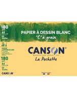 Papier à dessin Blanc à grain 180 g - A4 CANSON Lot de 12