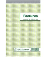FACTURES : Carnet autocopiant Dupli - Collé en tête - 220 x 135 mm Exacompta modèle