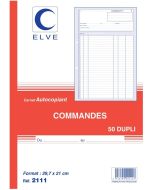COMMANDE ELVE 2111 : Carnet autocopiant Dupli - 297 x 210 mm