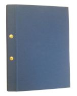 D91 ELVE : Lot de 15 reliures d'archives de notaires - Bleu Classeur à vis en laiton