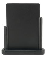 Ardoise de Table - 200 x 230 mm - Support Noir : SECURIT Elegant Moyen (ELE-BL-ME)