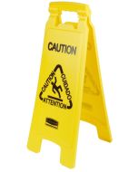 Chevalet de Prévention - Attention Sol Glissant : RUBBERMAID Visuel