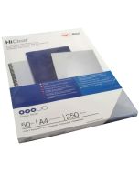 Plat de Couverture pour Reliure A4 - PVC 0,25 mm - Transparent : GBC Lot de 50 Visuel