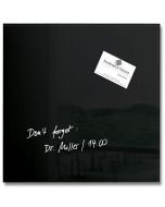 SIGEL : Tableau magnétique en verre - 300 x 300 mm - GL157 - Noir