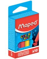 MAPED : Boite de 10 craies pour tableau mural - Assortiment de couleurs