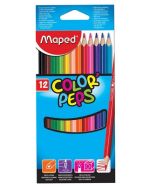 MAPED Color'Peps : Étui de 12 crayons de couleur - Assortiment 183212