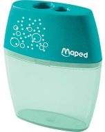 Taille-crayons 2 trous avec réservoir MAPED Shaker bleu