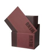 Lot de 20 Protège-menus A4 avec boîte de rangement - Bordeaux : SECURIT Trendy Visuel