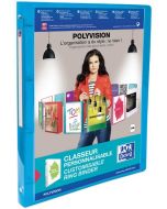 Classeur de Présentation Personnalisable 4 anneaux - Dos 20 mm Bleu OXFORD Polyvision