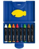 Photo PELIKAN : Lot de 8 crayons de cire aquarellables sans douille - 666/8WL