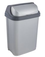 Photo Poubelle avec couvercle - 10 litres - Argent/Gris KEEEPER Rasmus