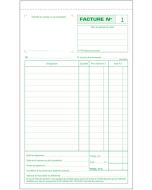 FACTURES : Carnet autocopiant Dupli - Collé en tête - 220 x 135 mm Exacompta modèle