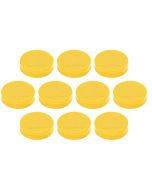 Photo Lot de 10 Aimants ronds Ergo - 30 mm - Jaune : MAGNETOPLAN 16640102