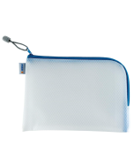 Photo Pochette universelle à zip - 260 x 200 mm - Transparent / Bleu HERMA Mesh Bags