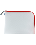 Photo Pochette universelle à zip - 360 x 280 mm - Transparent / Rouge HERMA Mesh Bags