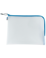 Photo Pochette universelle à zip - 360 x 280 mm - Transparent / Bleu HERMA Mesh Bags