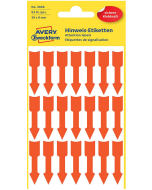 Photo Étiquette de signalisation - Flèche Rouge fluorescente AVERY 3008