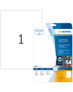 Photo Étiquettes adhésives ultra résistantes amovibles - 210 x 297 mm - Blanc HERMA