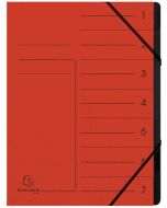 Photo Trieur 7 compartiments à élastiques - Rouge EXACOMPTA Image