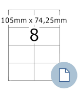 Photo Étiquettes adhésives - 105 x 74,25 mm - Blanc HERMA Dataprint