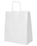 Photo Sac en papier avec anse - 280 x 220 x 100 mm - Blanc PAP STAR