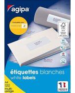 Photo Étiquettes adhésives 63,5 x 72 mm - Blanc  AGIPA 100983 