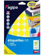 photo AGIPA pastilles adhésives 24 mm - Jaune - 114324