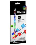 Photo Lot de 12 tubes de gouache - Assortiment WONDAY