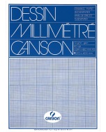 Photo CANSON 200067111 : 50 feuilles de papier millimétré - A3 Trait bleu