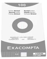 Photo Fiches Bristol quadrillées - 125 x 200 mm - Blanc EXACOMPTA Image