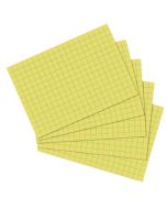 Photo Lot de 100 fiches Bristol quadrillées - 105 x 148 mm - Jaune : HERLITZ 10901445 