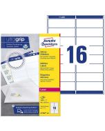 Photo Étiquettes adresses - 99,1 x 33,9 mm Lot de 1600 AVERY L7162-100.FR