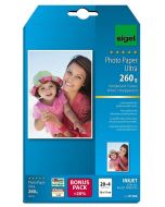 Photo SIGEL IP606 : Lot de  papiers photos Ultra - 10 x 15 cm format photo - Blanc