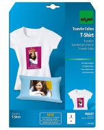 Photo SIGEL IP650 : Lot de 3 films transfert T-shirts - Textiles clairs