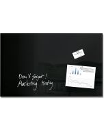 SIGEL GL130 : Tableau magnétique en verre - 780 x 480 mm - Noir