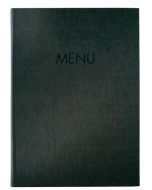 Chemise pour menu A4 en plastique - Anthracite SIGEL