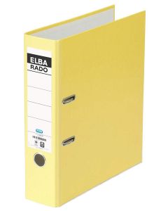 Classeur à levier en PVC - Dos 80 mm - Jaune : ELBA Rado Plast Image