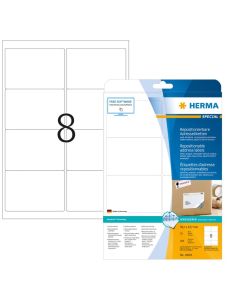 HERMA : Étiquettes adhésives blanches - Multi-usages - 10018 - 99,1 x 67,7 mm