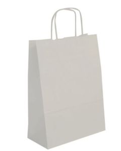 Sac en Papier - 320 x 160 x 390 mm - Kraft Blanc APLI Lot de 50