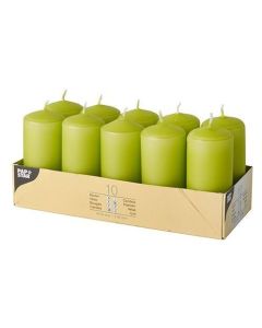 Bougies cylindriques -  Kiwi 40 mm : STARPAK Lot de 10 image